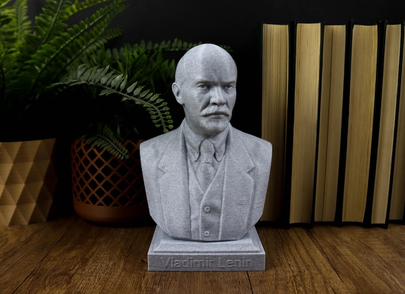 Vladimir Lenin bust, Lenin statue, Soviet history decor, Gift for History Lovers image 2
