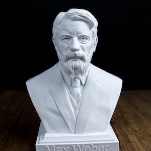 Max Weber Bust, Sociology and Philosophy Sculpture for Bookshelf and Home Decor