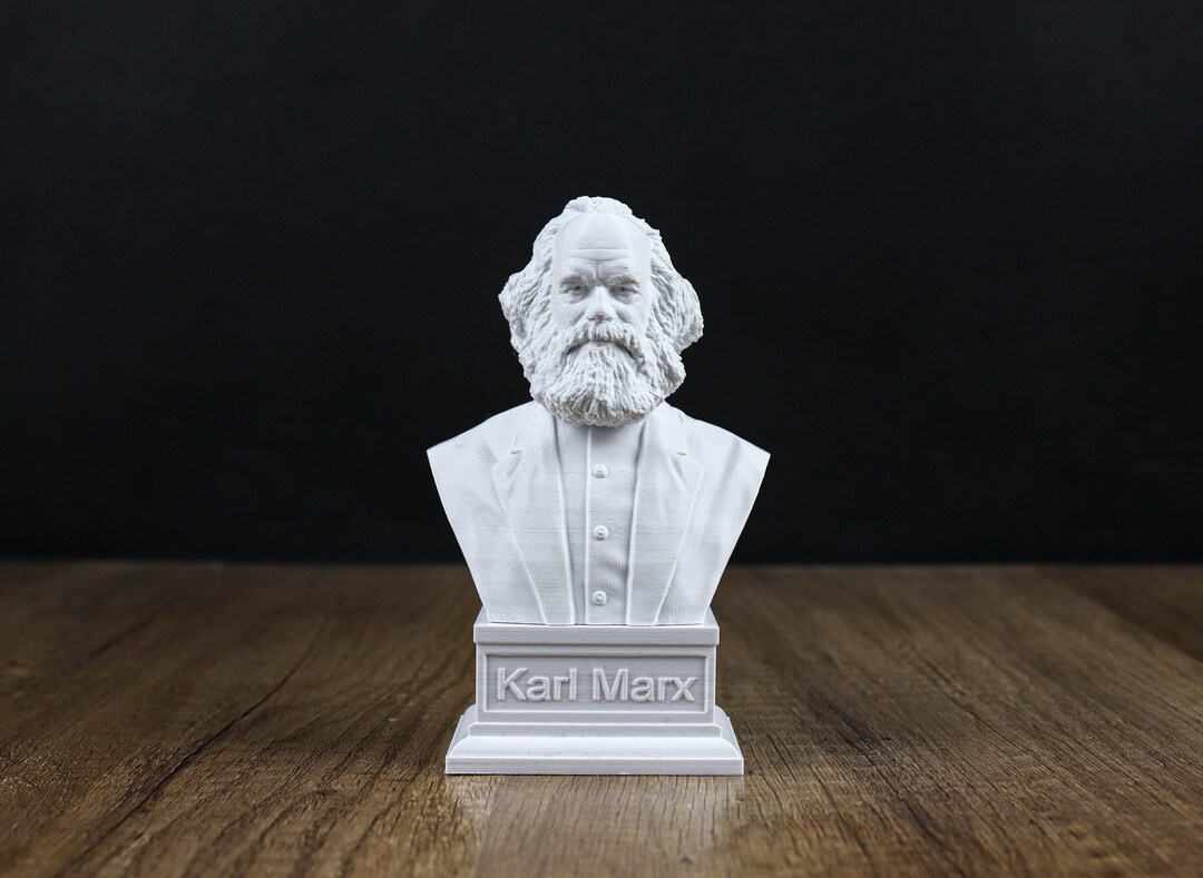 Karl Marx Bust - 4.8" White Marble Resin Statue (Perfect For Socialist/Philosophy Fans)