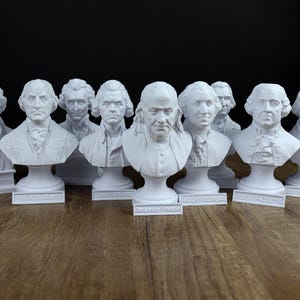 Founding Fathers Busts Value Pack Collection: George Washington, Benjamin Franklin, Thomas Jefferson, Alexander Hamilton, John Adams etc