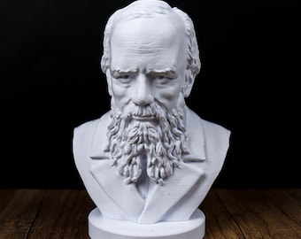 Fyodor Dostoevsky Bust, Russian Novelist Statue, Gift for Poetry