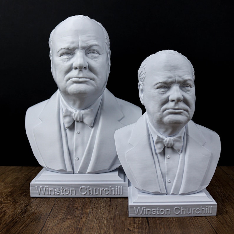 Winston Churchill Bust, British Prime Minister Statue image 3
