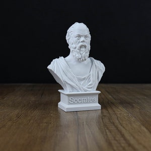 Socrates Bust Sculpture, Greek Statue image 9