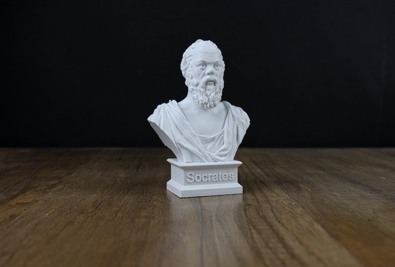 Socrates Bust Sculpture, Greek Statue image 9