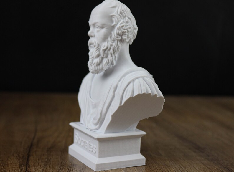 Socrates Bust Sculpture, Greek Statue image 8