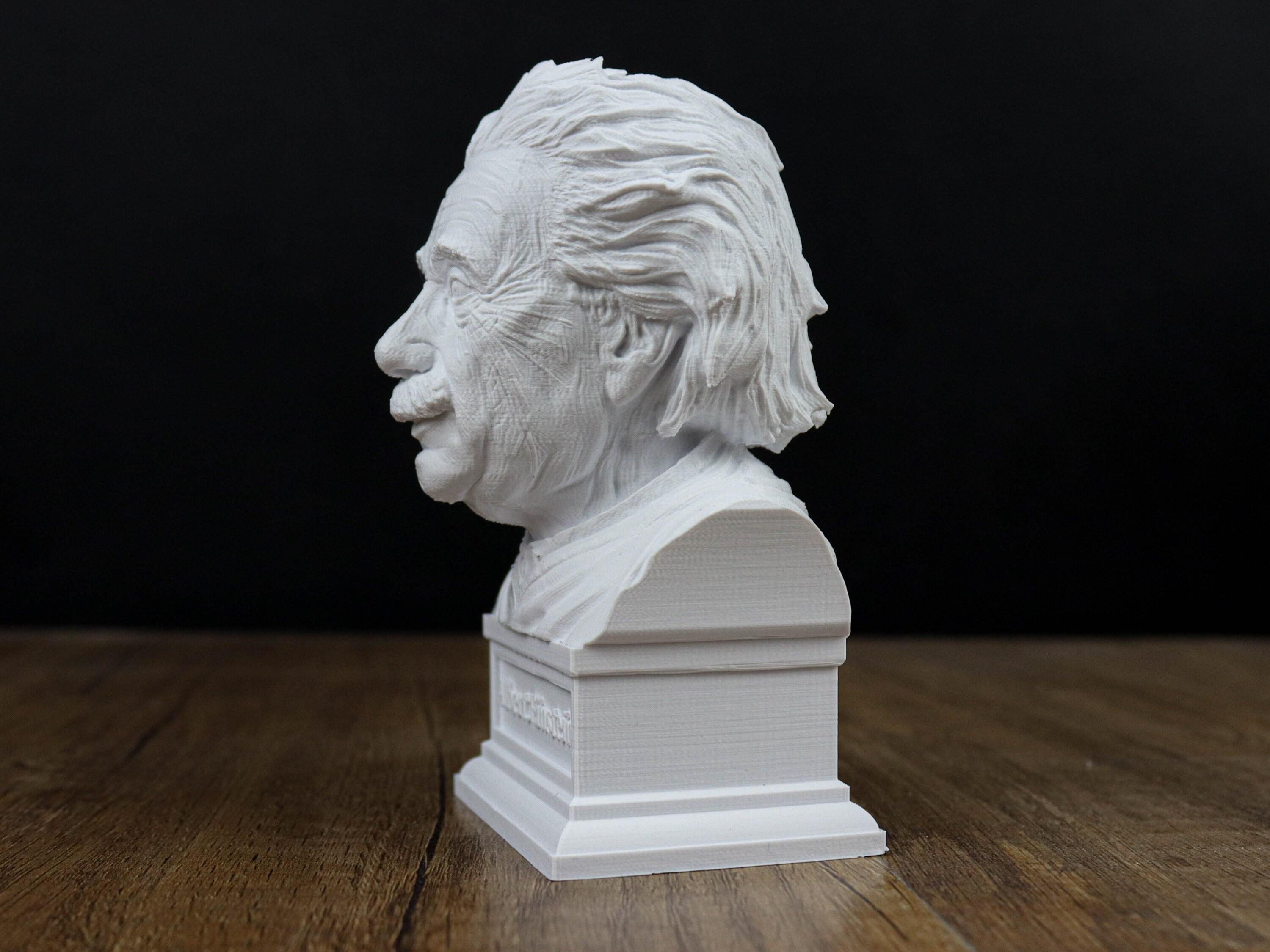 Isideco Albert Einstein Büste - Weiße Dekofigur Aus Polyresin 12,5 Cm