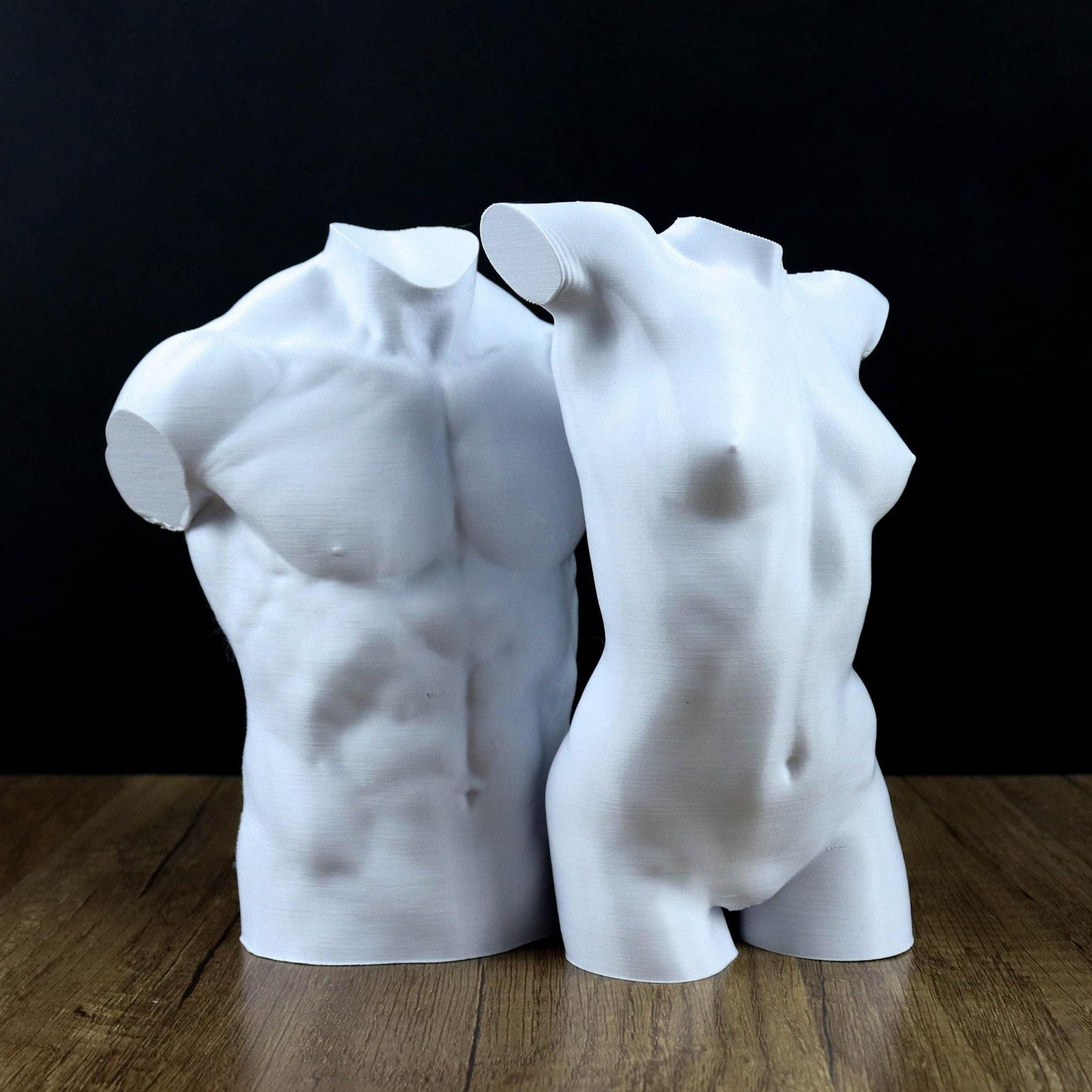 男性と女性の彫刻、女性男性の胸像、彼女への裸の胴体ギフト、彫刻の