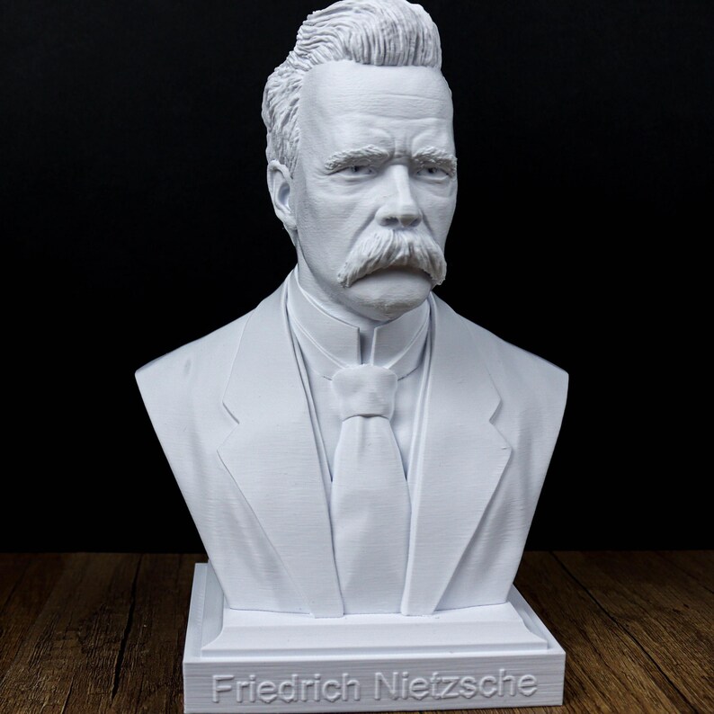 Friedrich Nietzsche Büste, Deutsche Philosoph und Philologen Skulptur Bild 2