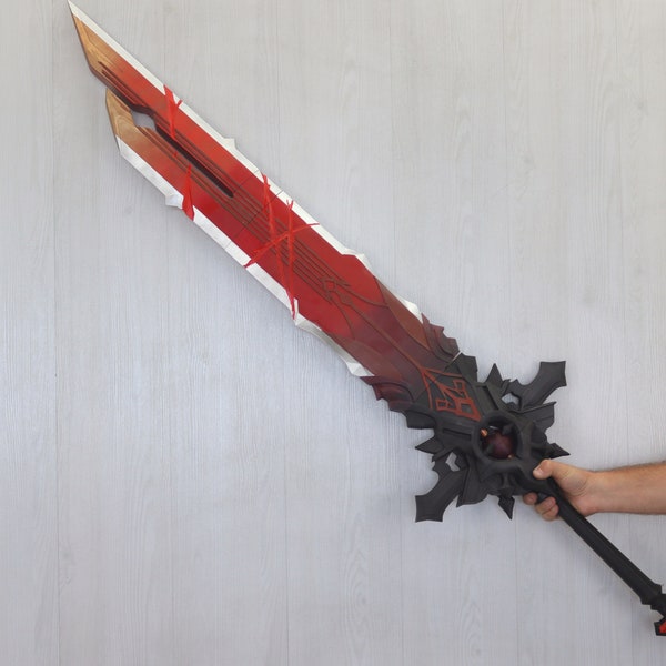 Genshin Wirkung Schwert Diluc Wolf's Full Scale Prop für Cosplay/Display/Geschenk