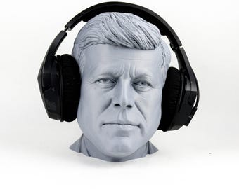 John F. Kennedy Kopfhörer Halter, JFK Kopf Statue, Desktop Decor Kopfhörerständer, Büste