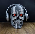 Terminator Endoskeleton Headphone Holder, Skull T-800 LED Bust, Headset Stand product logo