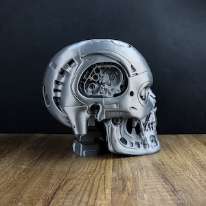 Support pour casque endosquelette Terminator, buste LED Skull T-800, support pour casque image 9