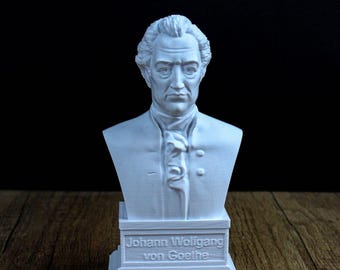 大理石彫刻 ゲーテ 胸像 アンティーク 有名作家 32 cm / 12.6