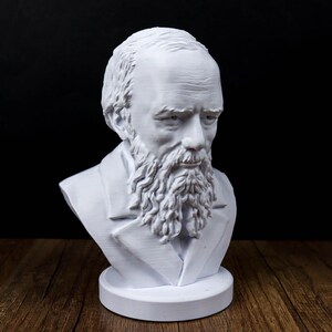 Busto de Fiódor Dostoievski, estatua del novelista ruso, regalo para la poesía imagen 7