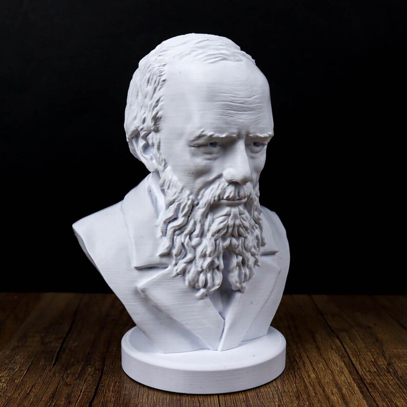 Busto de Fiódor Dostoievski, estatua del novelista ruso, regalo para la poesía imagen 7