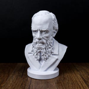 Busto de Fiódor Dostoievski, estatua del novelista ruso, regalo para la poesía imagen 10