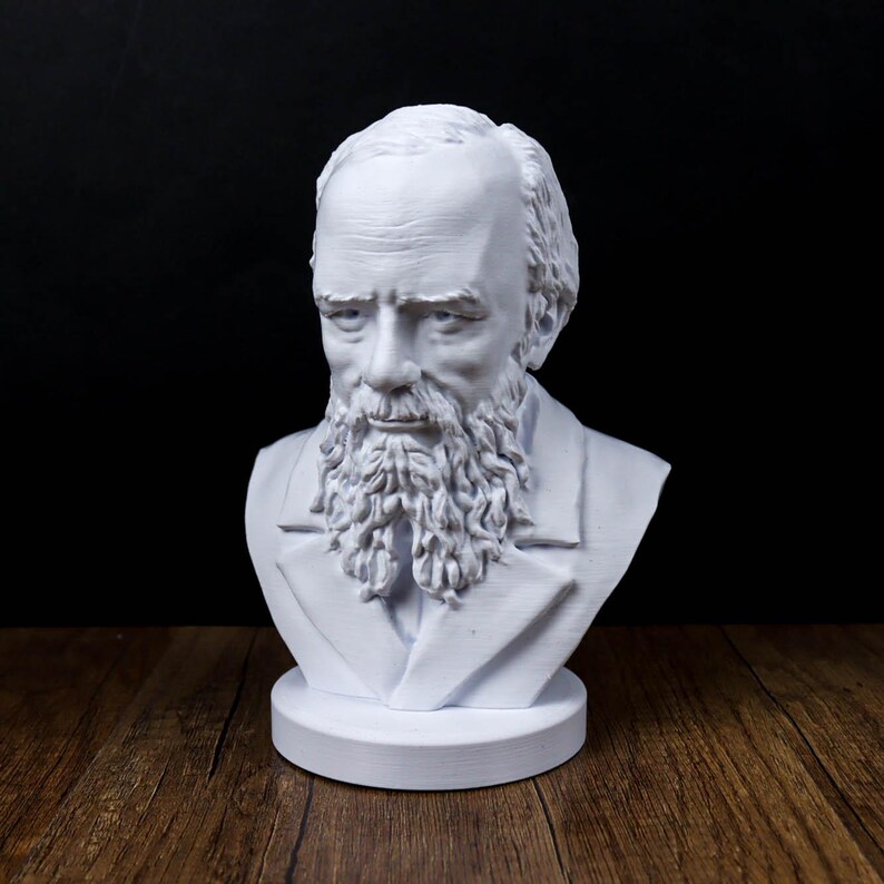 Busto de Fiódor Dostoievski, estatua del novelista ruso, regalo para la poesía imagen 10