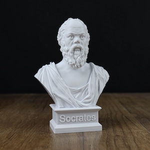 Socrates Bust Sculpture, Greek Statue image 6