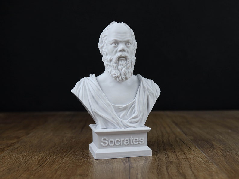 Socrates Bust Sculpture, Greek Statue image 6