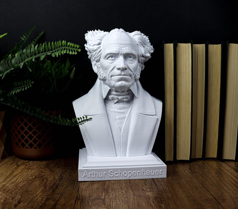 Arthur Schopenhauer Bust, German philosopher Statue, Sculpture Decoration ,Decor image 2
