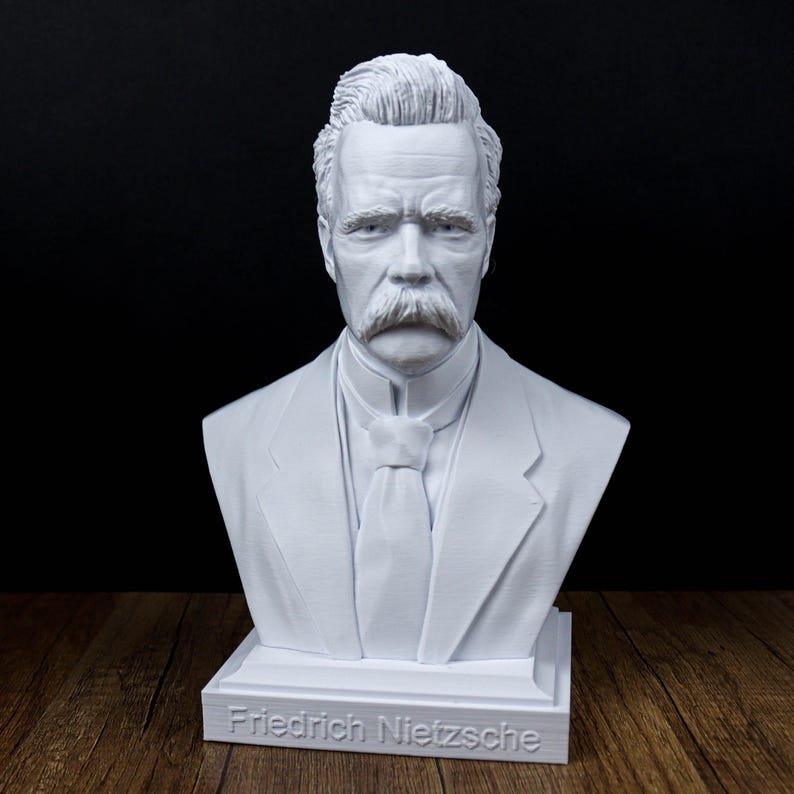 Friedrich Nietzsche Büste, Deutsche Philosoph und Philologen Skulptur Bild 1