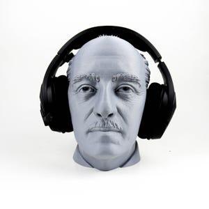 Francisco Franco Head Statue, Headphone Holder, Desktop Decor Headphone Stand Bust