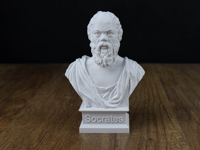 Socrates Bust Sculpture, Greek Statue image 1