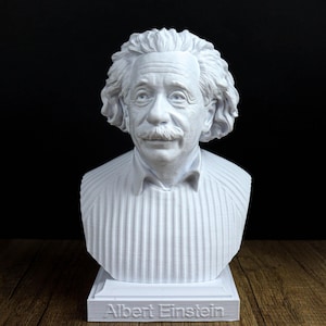 Statue de bureau en buste d'Albert Einstein, physicien et mathématicien allemand