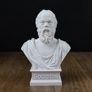 Socrates Bust Sculpture, Greek Statue image 7