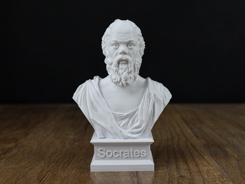 Socrates Bust Sculpture, Greek Statue image 7