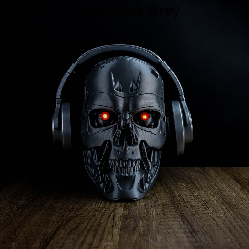 Support pour casque endosquelette Terminator, buste LED Skull T-800, support pour casque image 4