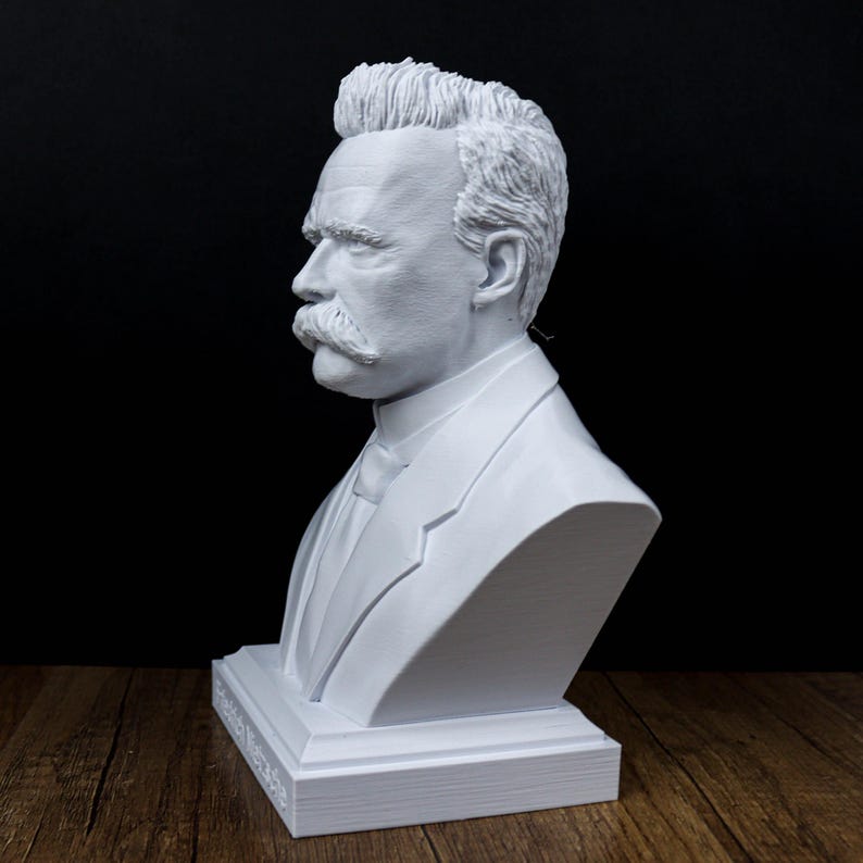 Friedrich Nietzsche Büste, Deutsche Philosoph und Philologen Skulptur Bild 7