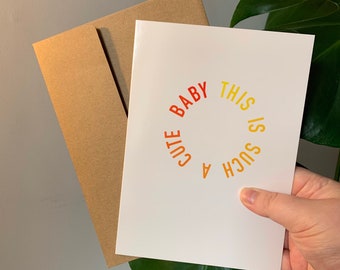 This is such a cute baby congratulations greeting card