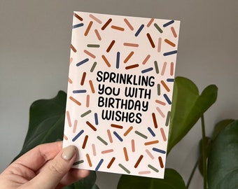 Sprinkle Birthday Card | Greeting Card | Minimal Birthday Card | Card for best friend boyfriend girlfriend mum dad teacher | Birthday Wishes