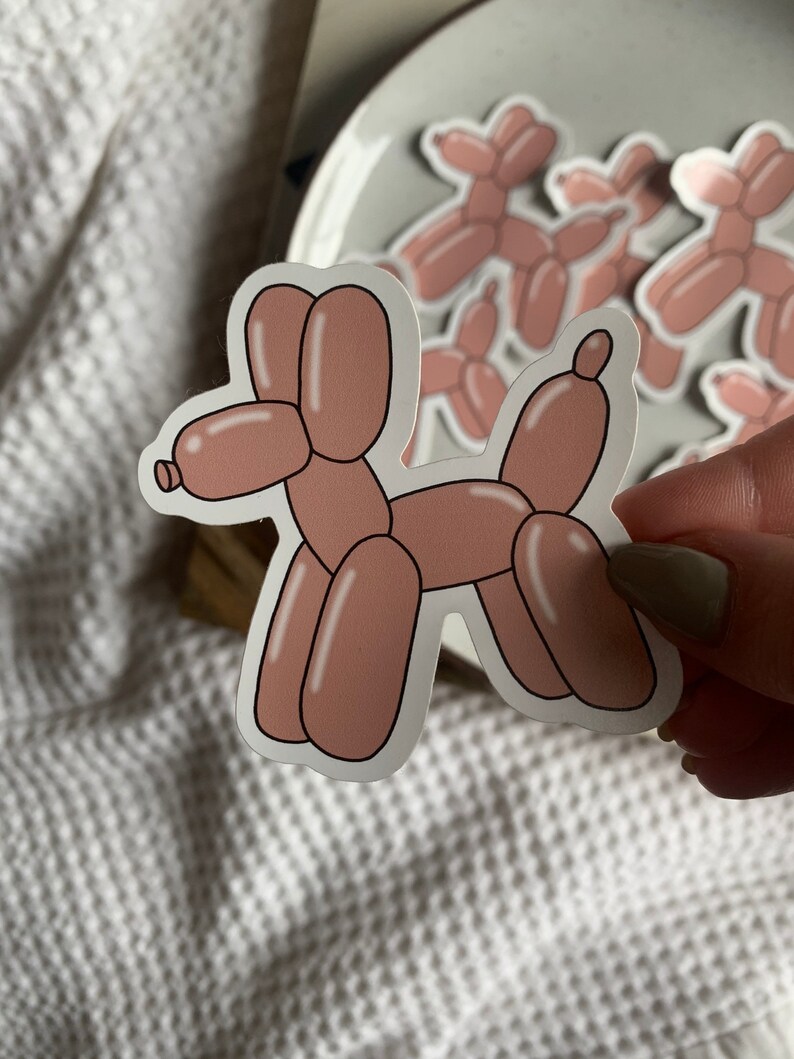 Balloon dog line drawing sticker for planners, electronics and more image 7