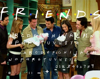 Friends font svg, Friends font OpenType, Friends font download, friends font with dots, friends font for word