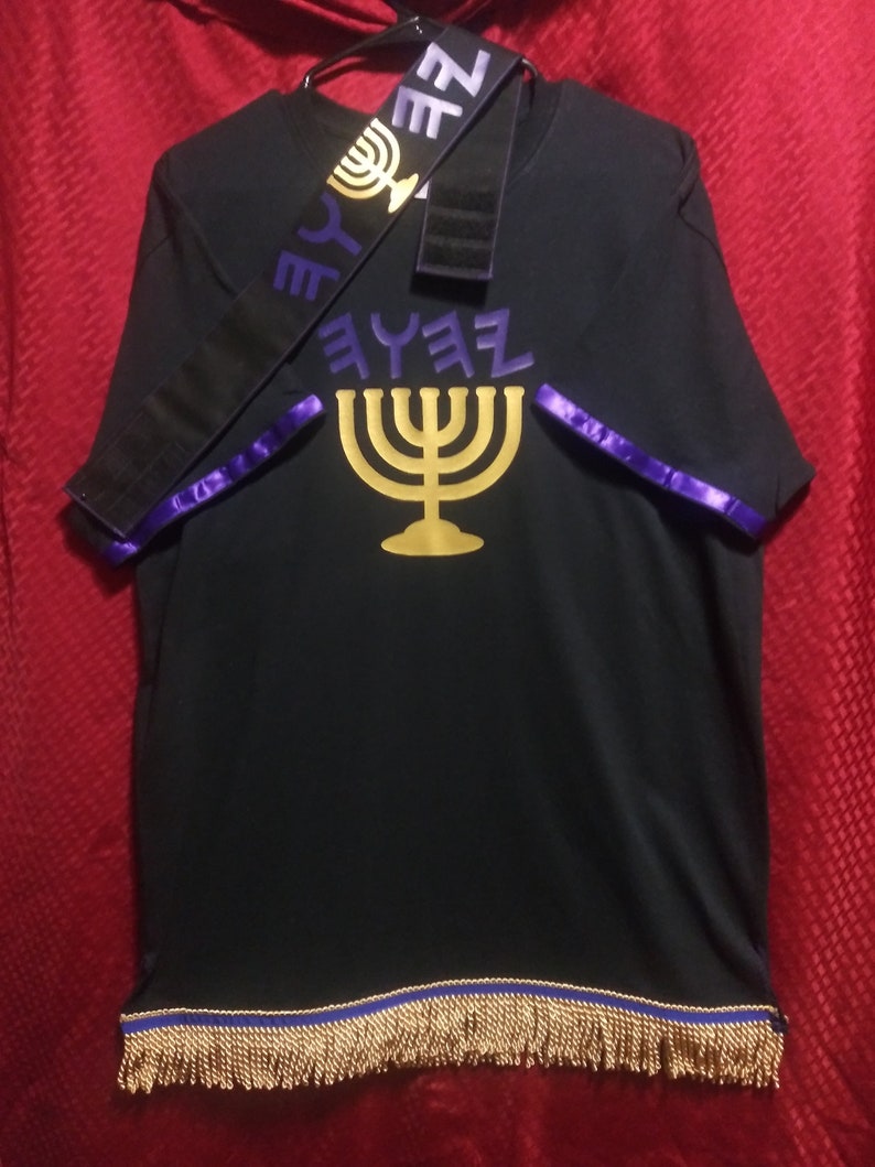 Hebrew israelite shirt w/ fringes | Etsy