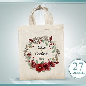 Tote bag personnalisable, tote bag témoin, tote bag demoiselle d'honneur, kit mariée, cadeau mariage, sac témoin, sac evjf image 1