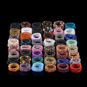 Natural Gemstone Beads Bracelet,Handmade Men Women Stretchy Bracelet,Healing Crystal Bracelet,6mm/8mm/10mm Round Gemstone Bracelet,For Gift