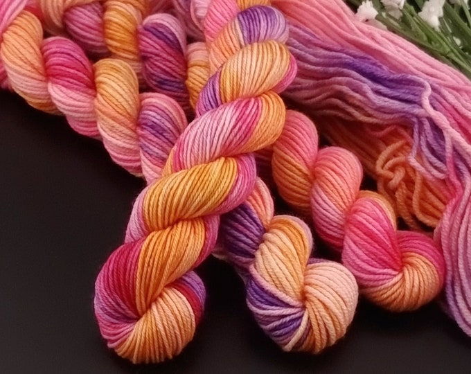 Sunset Boutique 20g Mini Skeins, DK and Sock Yarn, Hand Dyed Yarn