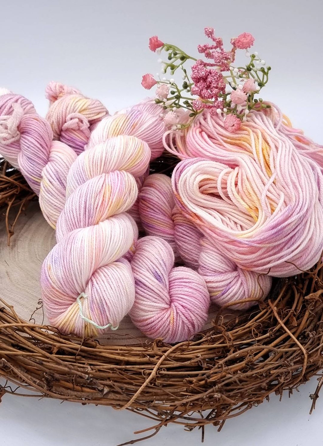 Eloise 50g Skeins DK and Sock Yarn Hand Dyed Yarn Pink Etsy UK