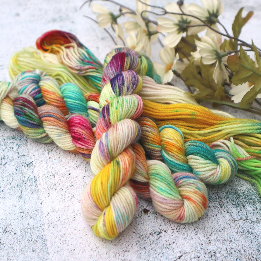 Scrappydoo's V30 20g Mini Skeins DK and Sock Yarn Hand Etsy UK