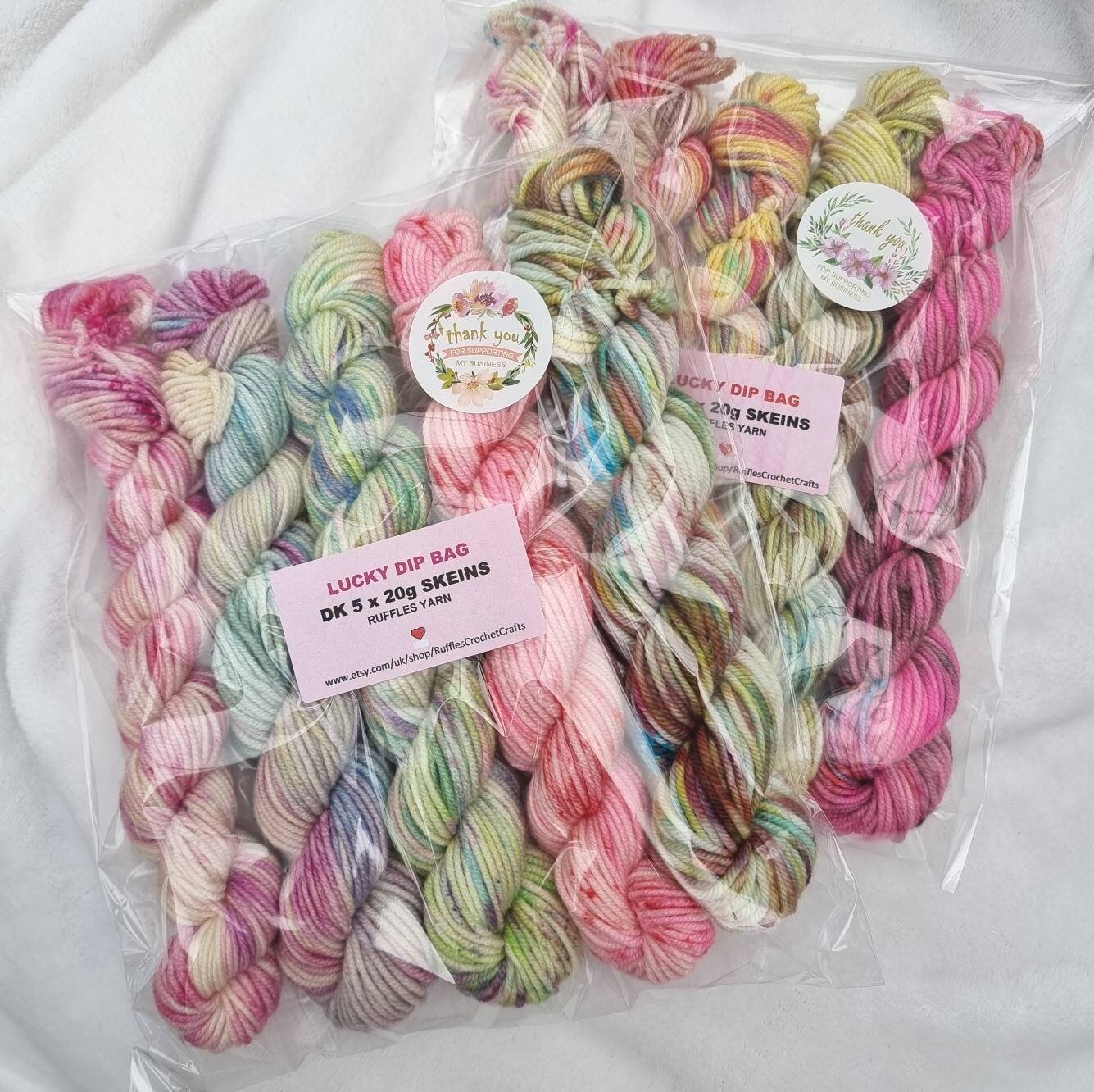Lucky Dip Bag DK Hand Dyed Yarn Mixed Colours Yarns DK Etsy UK