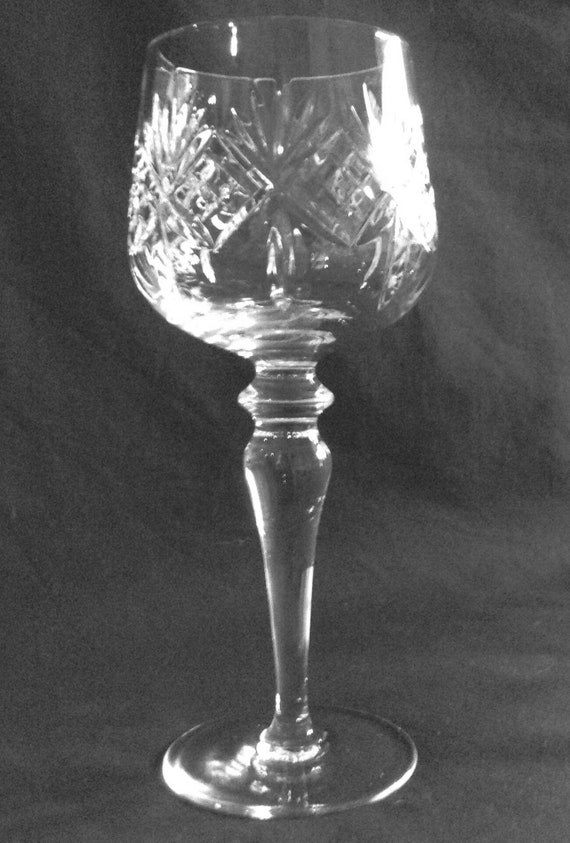 7 3//8/" Hock Wine Glass // Glasses WATERFORD Crystal KILCASH Cut
