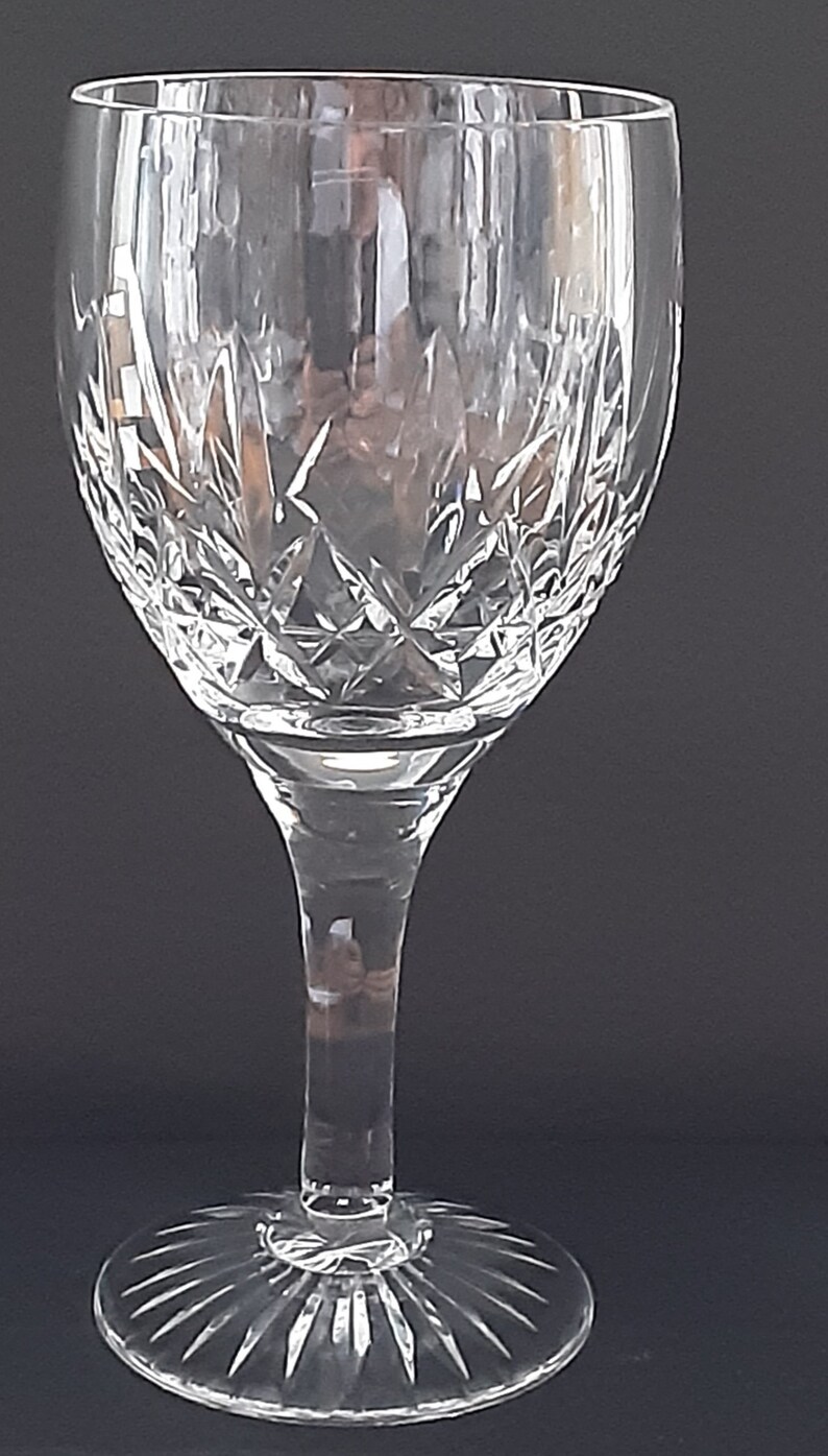 STUART Crystal GLENCOE Cut/Pattern Wine Glass Glasses Set of Etsy