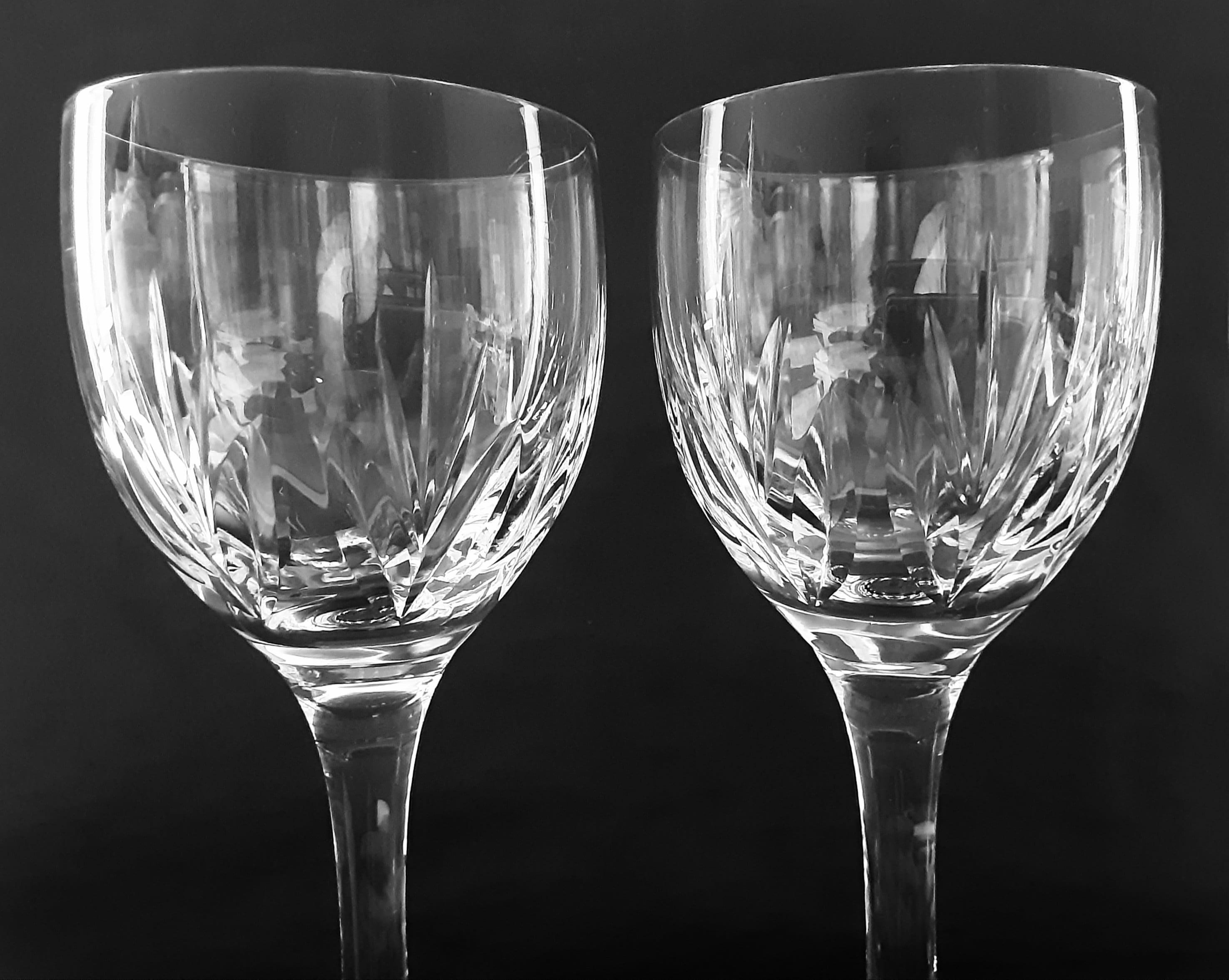 STUART Crystal KENT Cut/Pattern Wine Glass Glasses Set of 4 Etsy