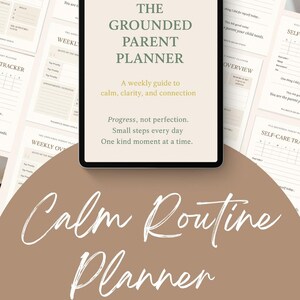 Calm Routine Planner for Overwhelmed Parents | Printable Gentle Parenting Planner | Weekly Family Routine & Self-Care System