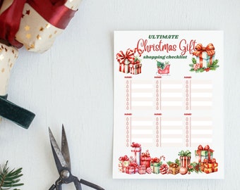 Christmas Gift Checklist | Shopping List | Christmas List | Holiday gift shopping list | Holiday gift checklist | Christmas shopping