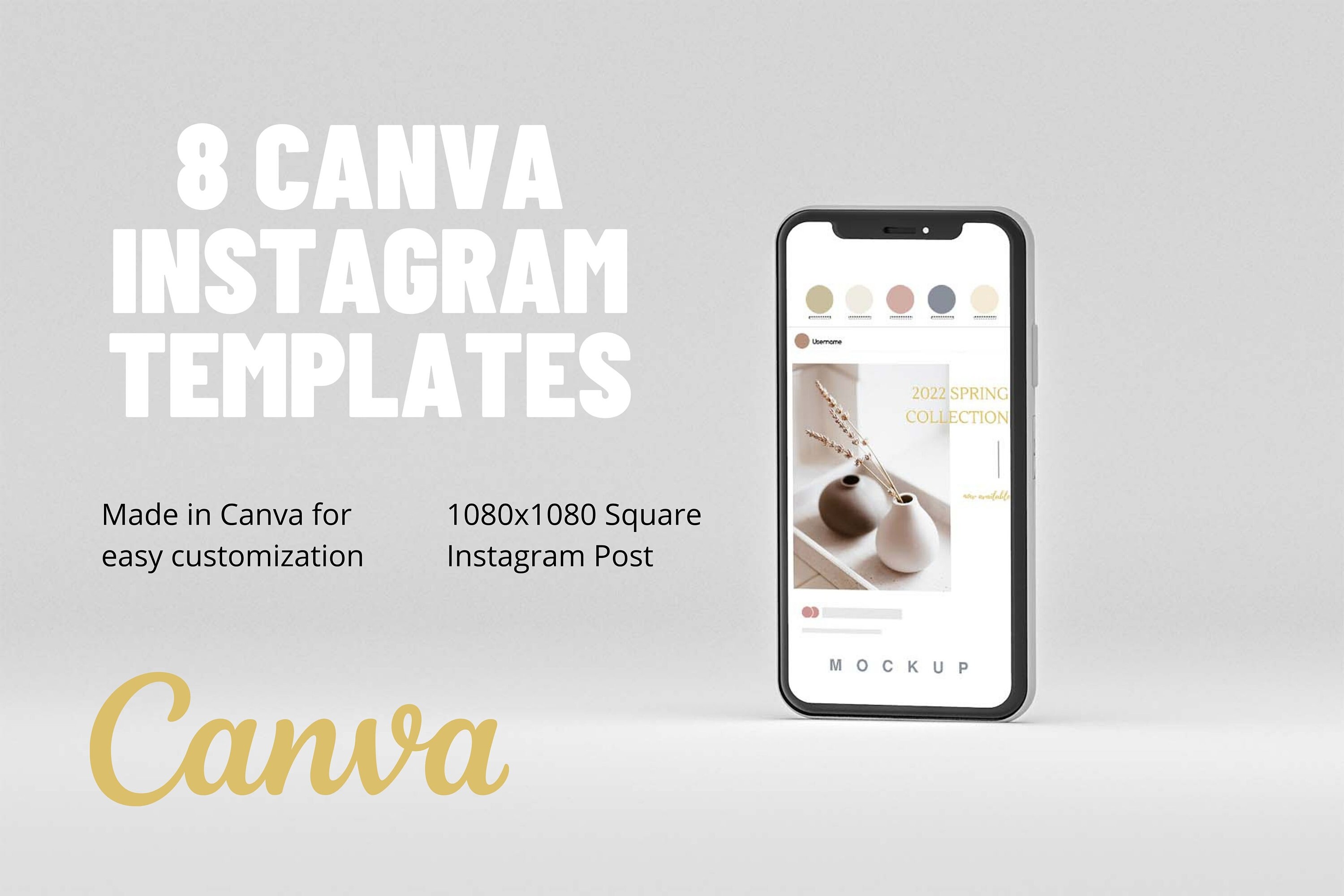 8 Canva Instagram Post Templates - Etsy