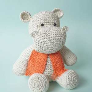 HIPPO, Amigurumi, Regalo de bebé, Juguete de ganchillo, Decoración de guardería, Regalo de cumpleaños, Niña, Peluche